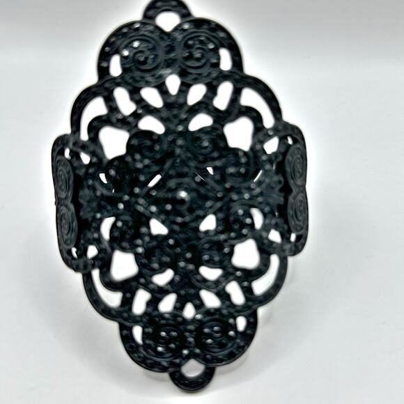 Unbranded Bracelet BLACK Rhinestone Hinge Feminine Victorian Retro Goth Ren Fair - Picture 1 of 11